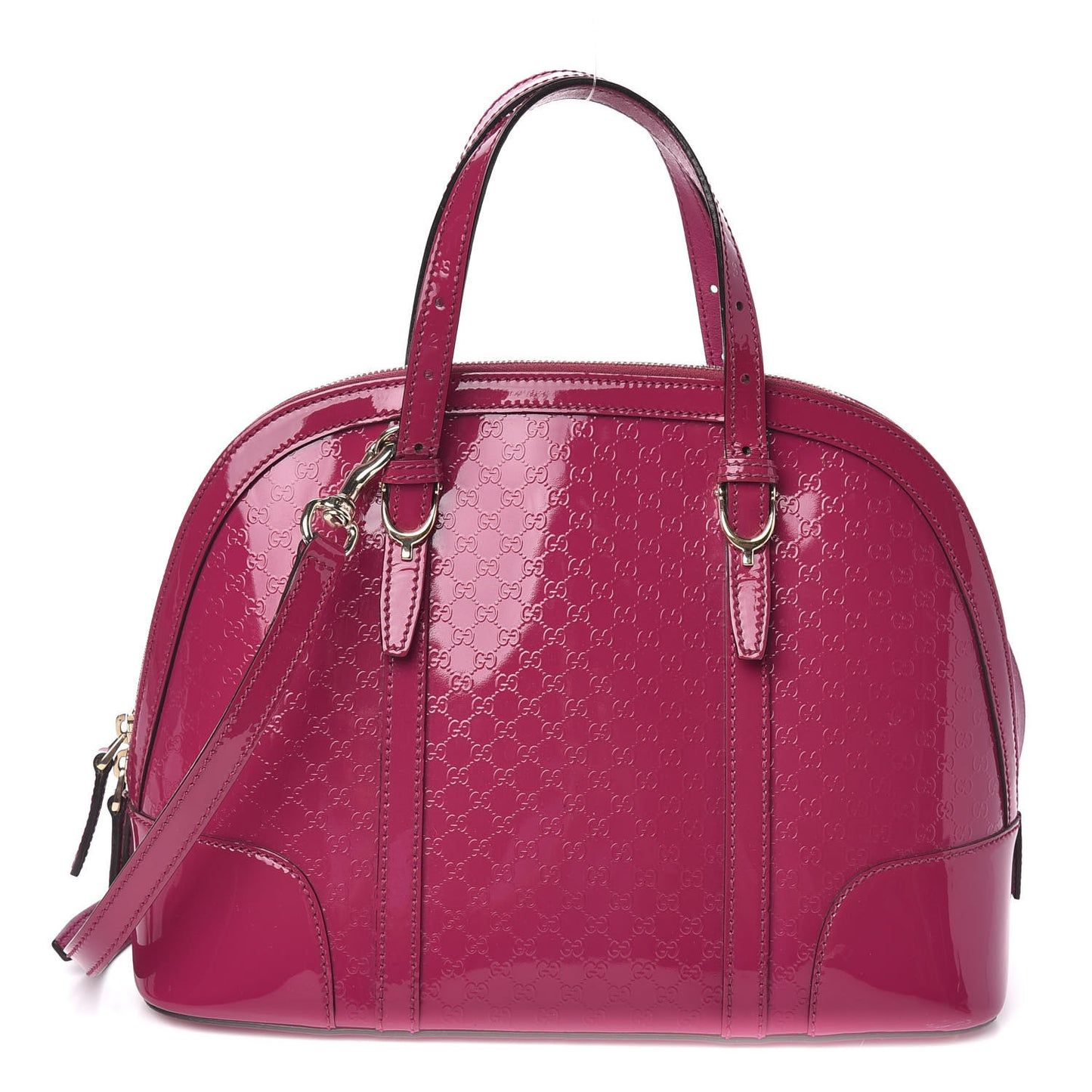 Patent Microguccissima Small Nice Top Handle Dome Bag Bright Bouganville
