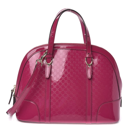 Gucci Patent Microguccissima Small Nice Top Handle Dome Bag Bright Bouganville 1 of 10