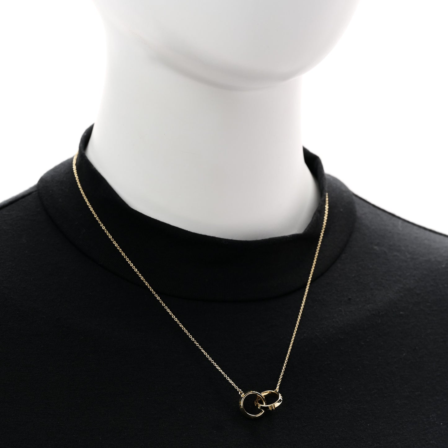 18K Yellow Gold Interlocking Atlas Open Pendant Necklace