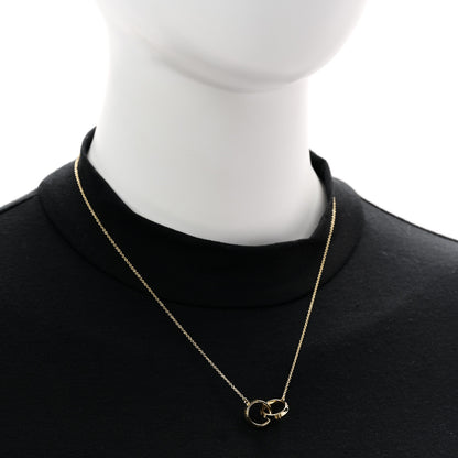 Tiffany 18K Yellow Gold Interlocking Atlas Open Pendant Necklace 2 of 6