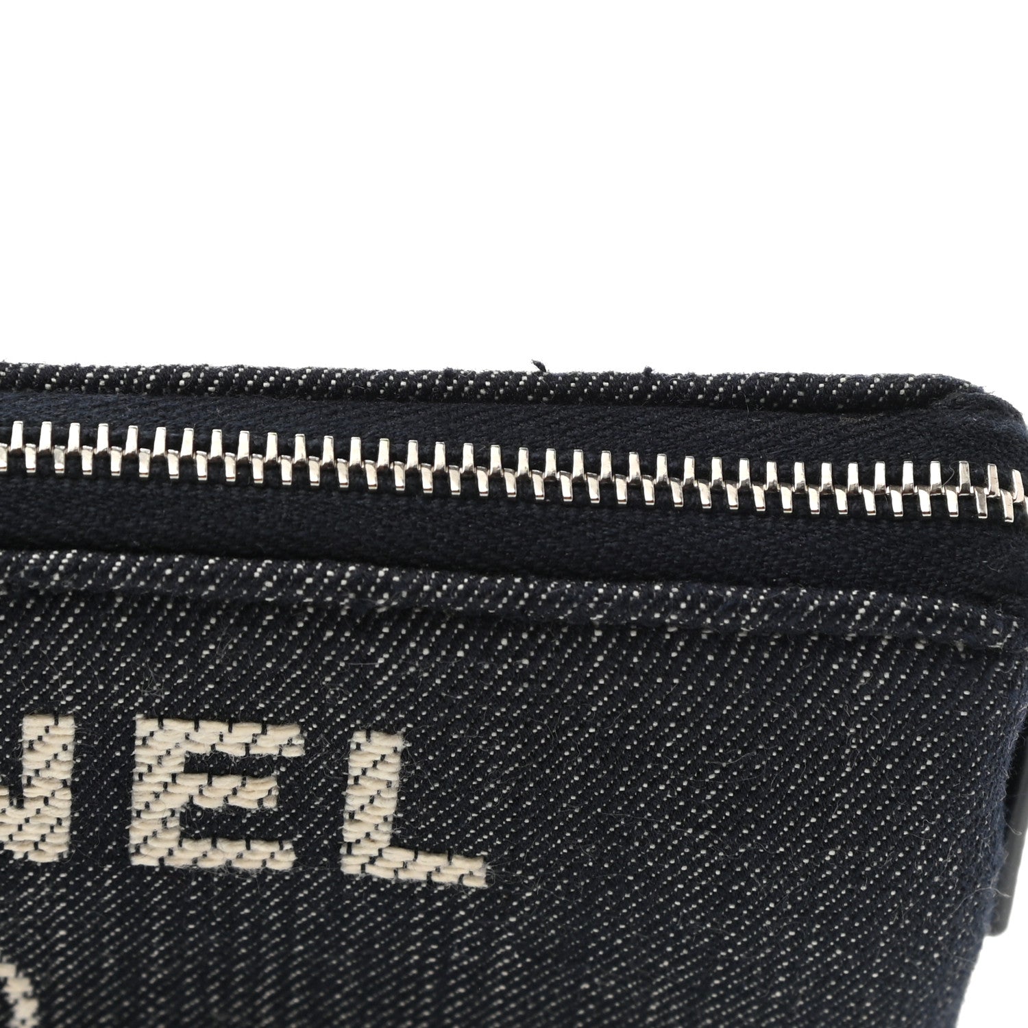 Chanel Denim Deauville Cosmetic Pouch Blue 7 of 9