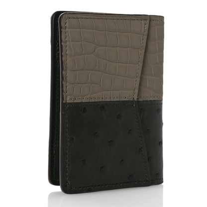 Louis Vuitton Ostrich Crocodile Pocket Organizer Green Beige 3 of 7