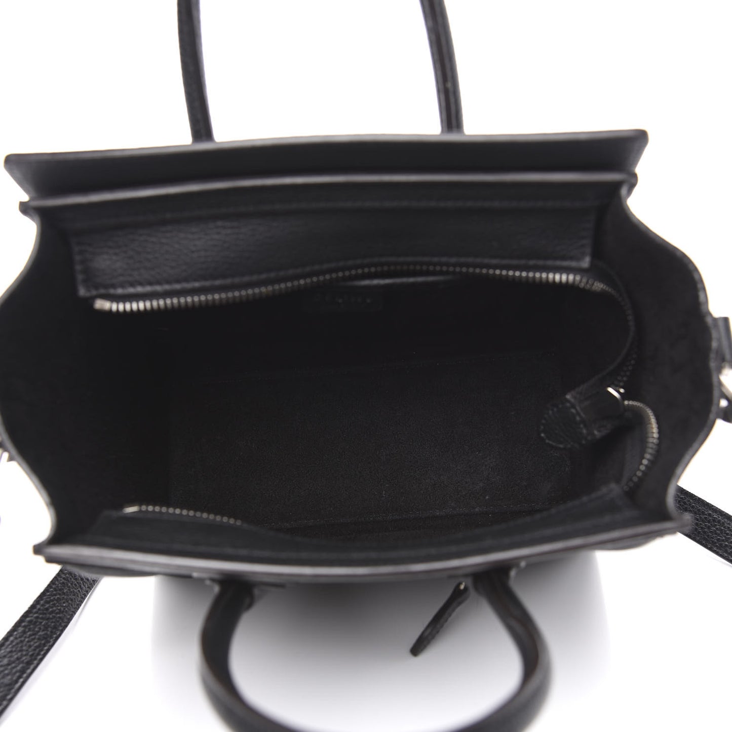 Drummed Calfskin Nano Luggage Black