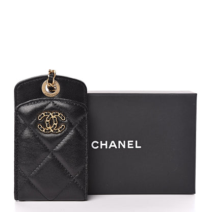 Chanel Lambskin Quilted 19 Luggage Tag Black 6 of 6
