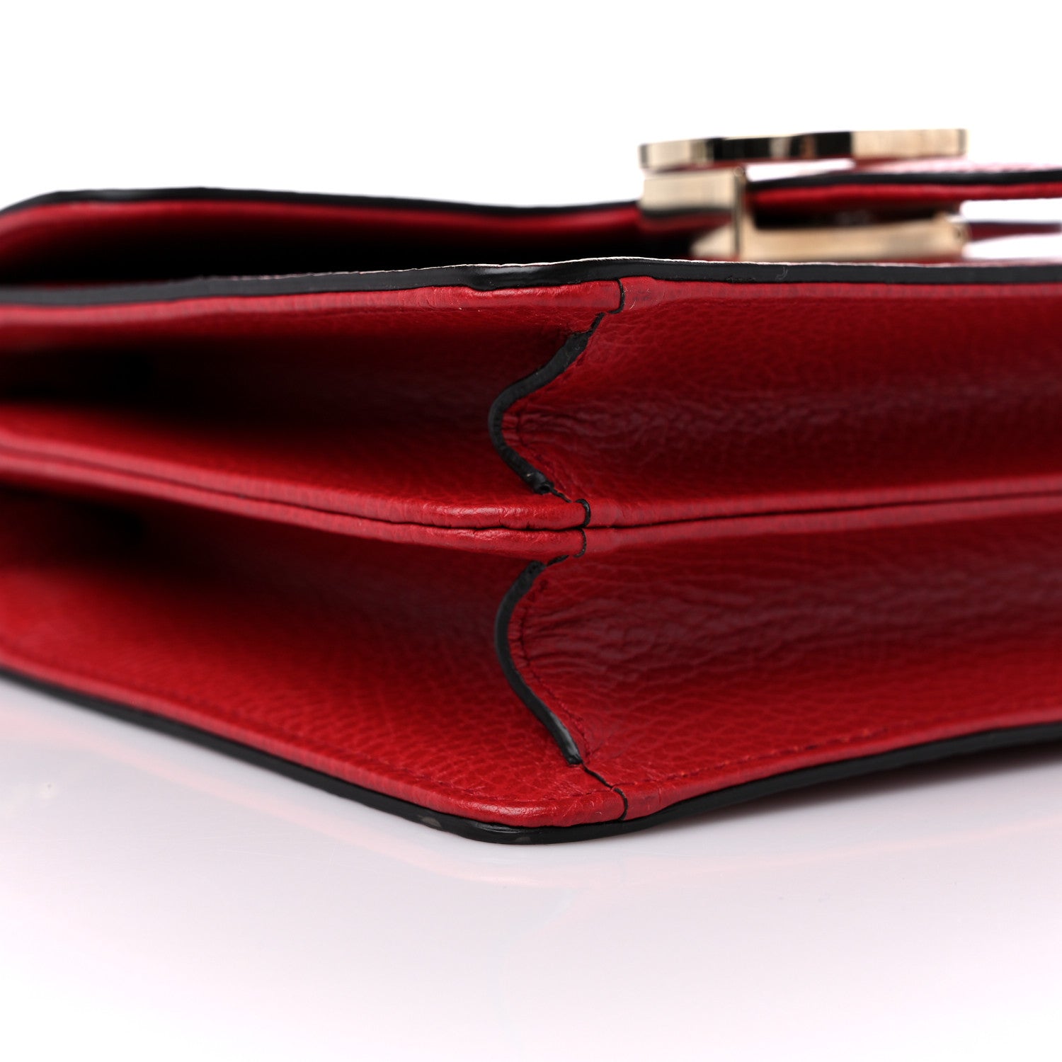 Gucci Dollar Calfskin Small Interlocking G Shoulder Bag Red 9 of 13