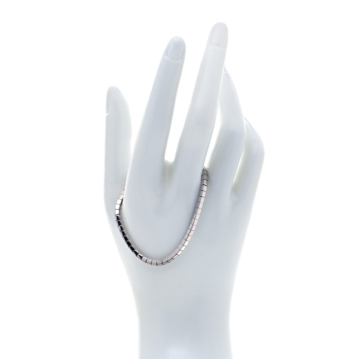 18K White Gold Lanieres Bracelet 15