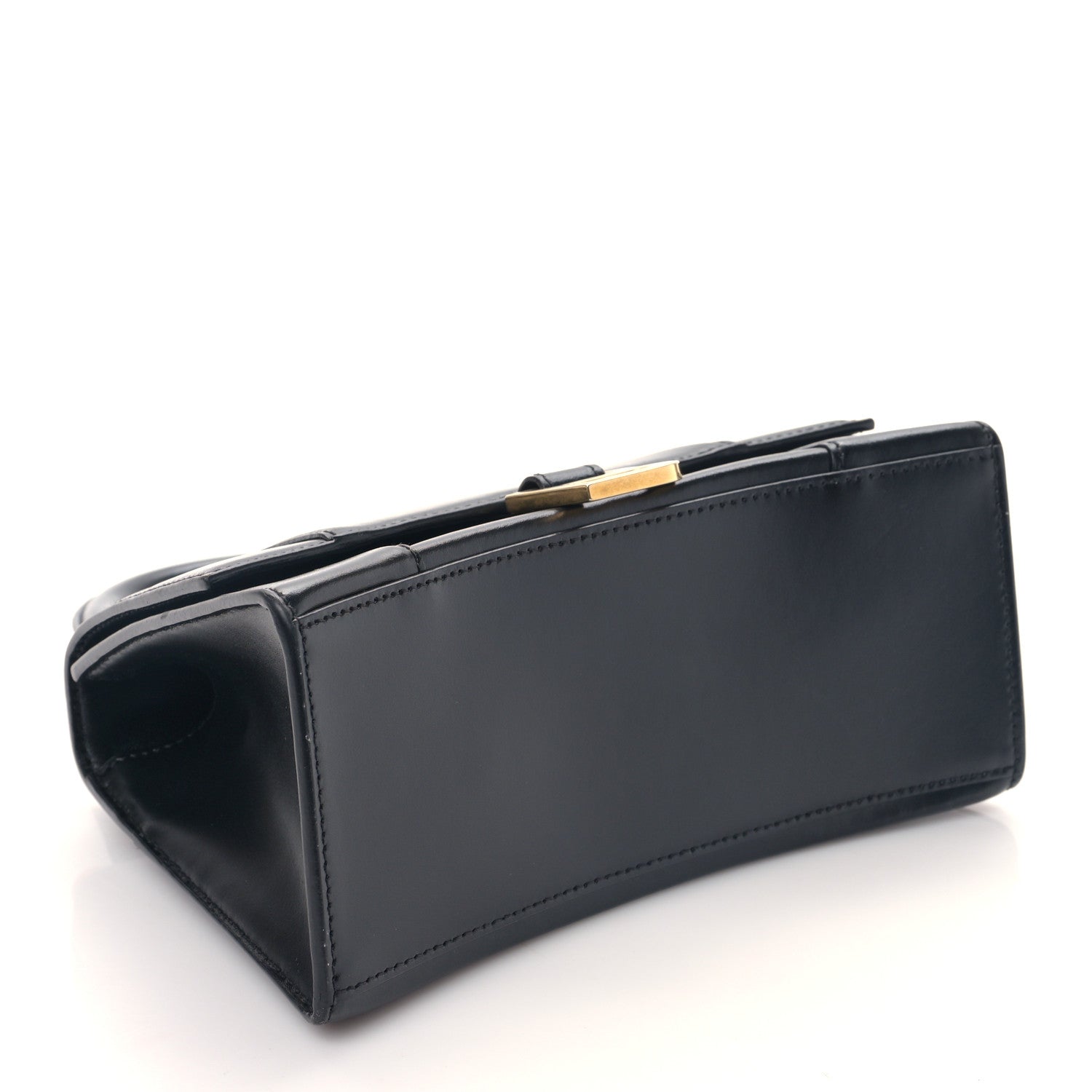 Balenciaga Shiny Box Calfskin Small Hourglass Top Handle Bag Black 4 of 9