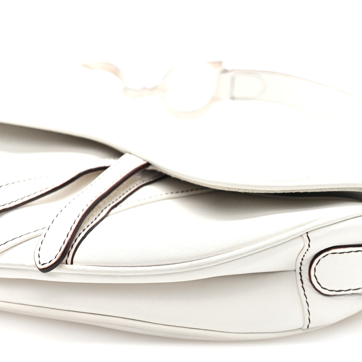 Calfskin Saddle Bag White