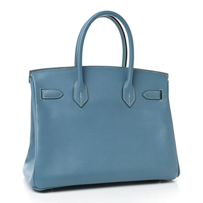 Hermes Epsom Birkin 30 Blue Jean 3 of 10