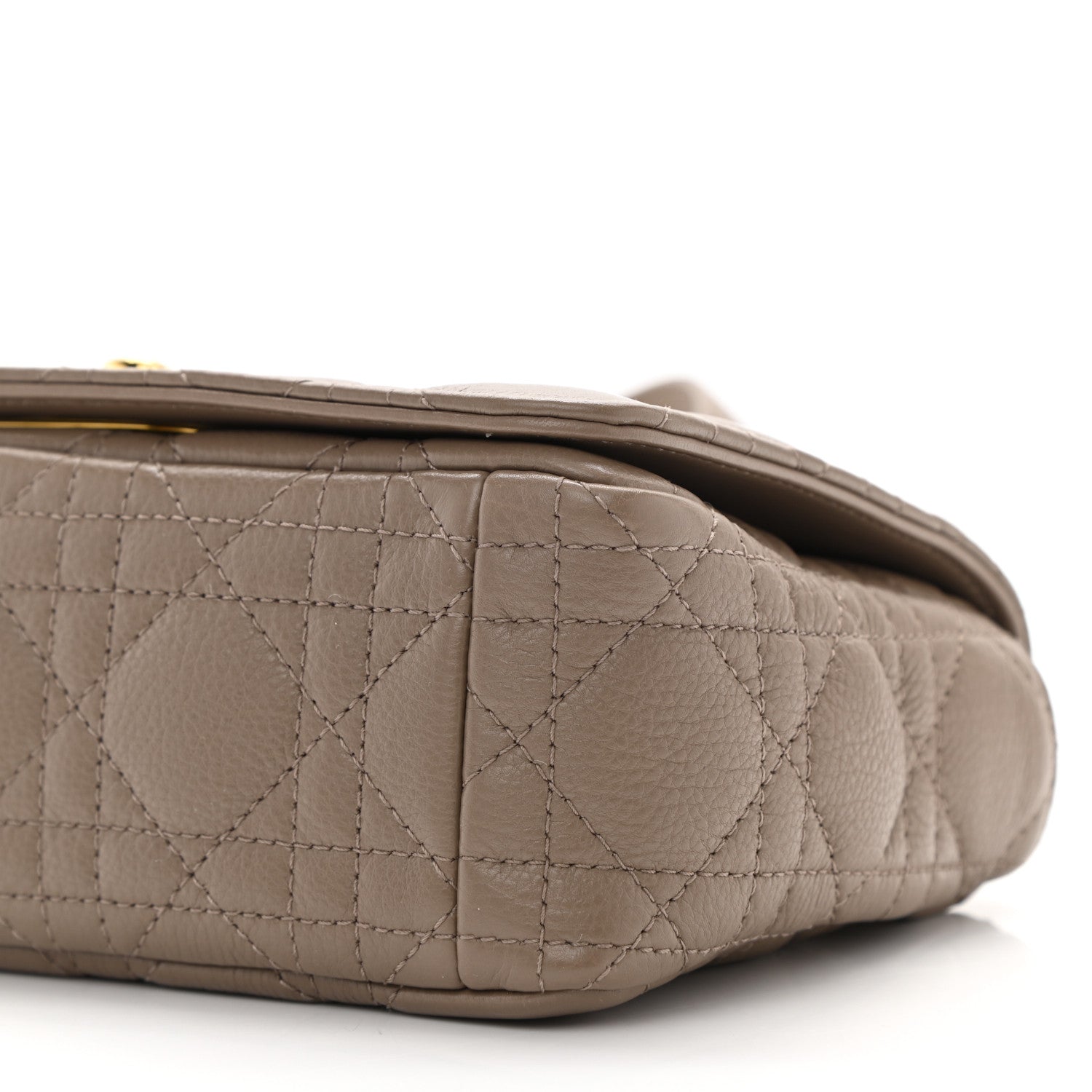 Christian Dior Calfskin Cannage Small Caro Bag Taupe 10 of 11