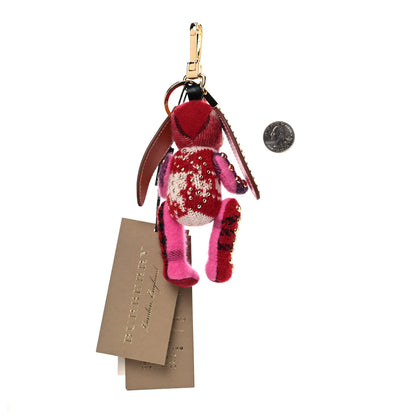 Burberry Cotton Graffiti Print Vera The Hare Bag Charm Pink Multi 2 of 4