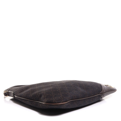Gucci Monogram Medium New Britt Hobo Dark Brown 4 of 7
