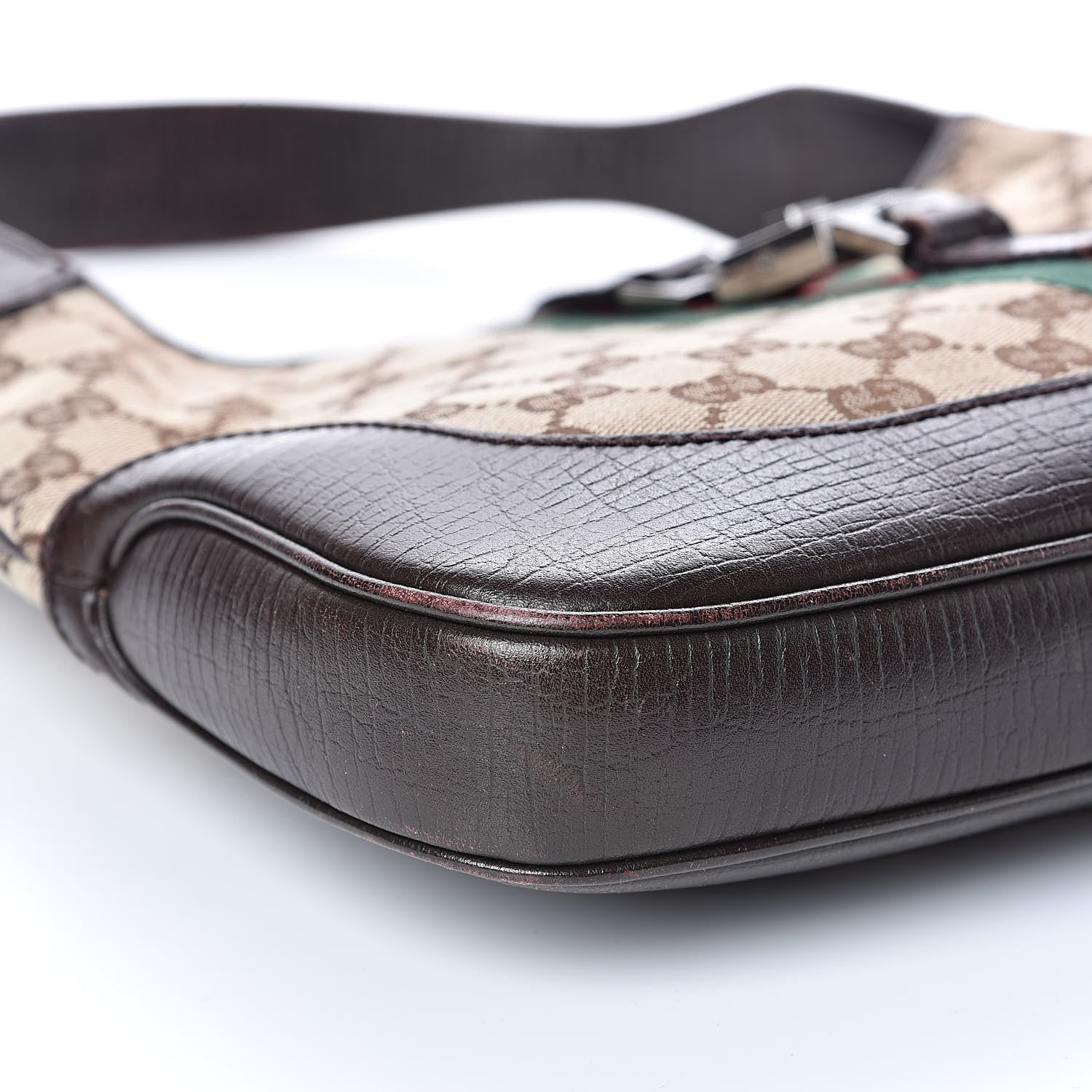 Gucci Monogram Web Jackie O Hobo Dark Brown 8 of 15
