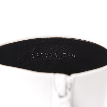 Balenciaga Shiny Sheepskin 20mm Oval Booties 36.5 White Black 9 of 10