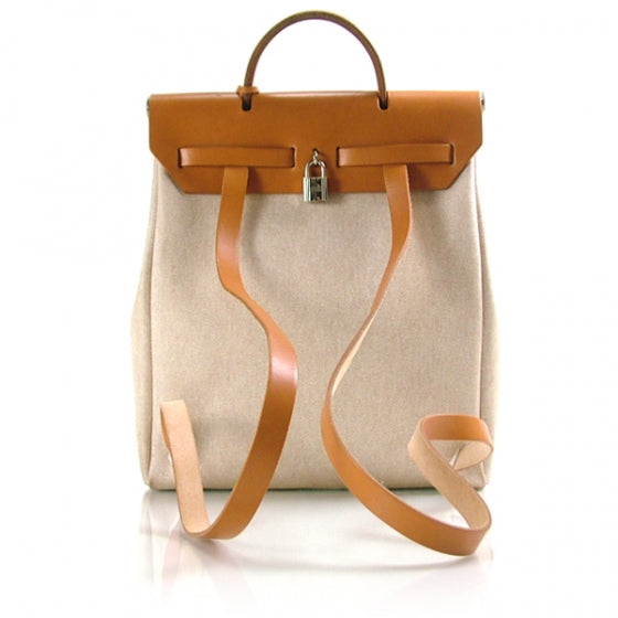 Hermes Toile HERBAG Oatmeal 4 of 11