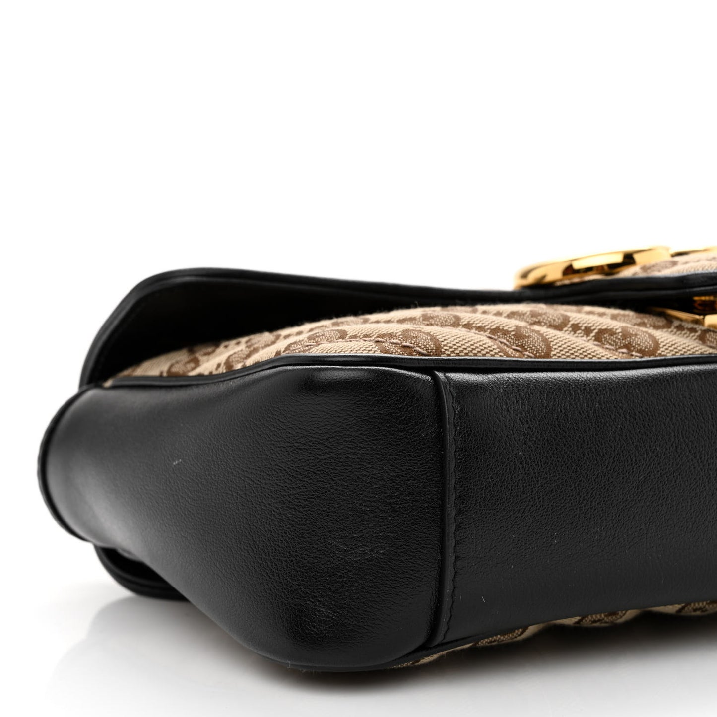 Monogram Matelasse Diagonal Small GG Marmont Shoulder Bag Beige Black
