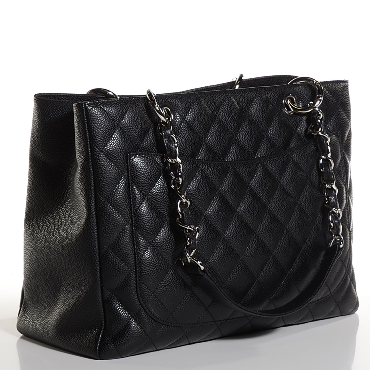 Chanel Caviar Quilted Grand Shopping Tote GST Black 3 of 7