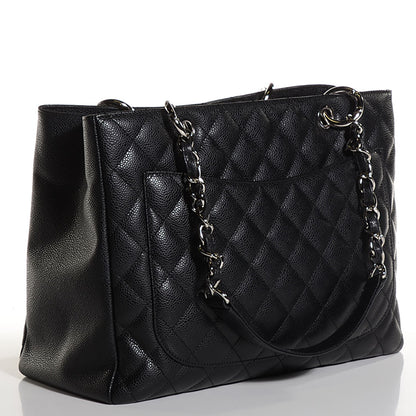 Chanel Caviar Quilted Grand Shopping Tote GST Black 3 of 7