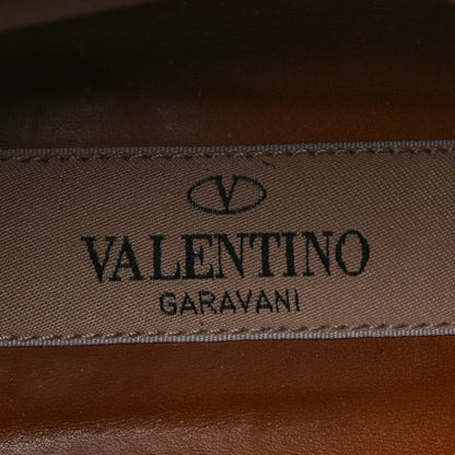 Valentino Garavani Grained Calfskin Rockstud Single Buckle 35mm Cowboy Ankle Boots 38.5 Nocciola 7 of 11