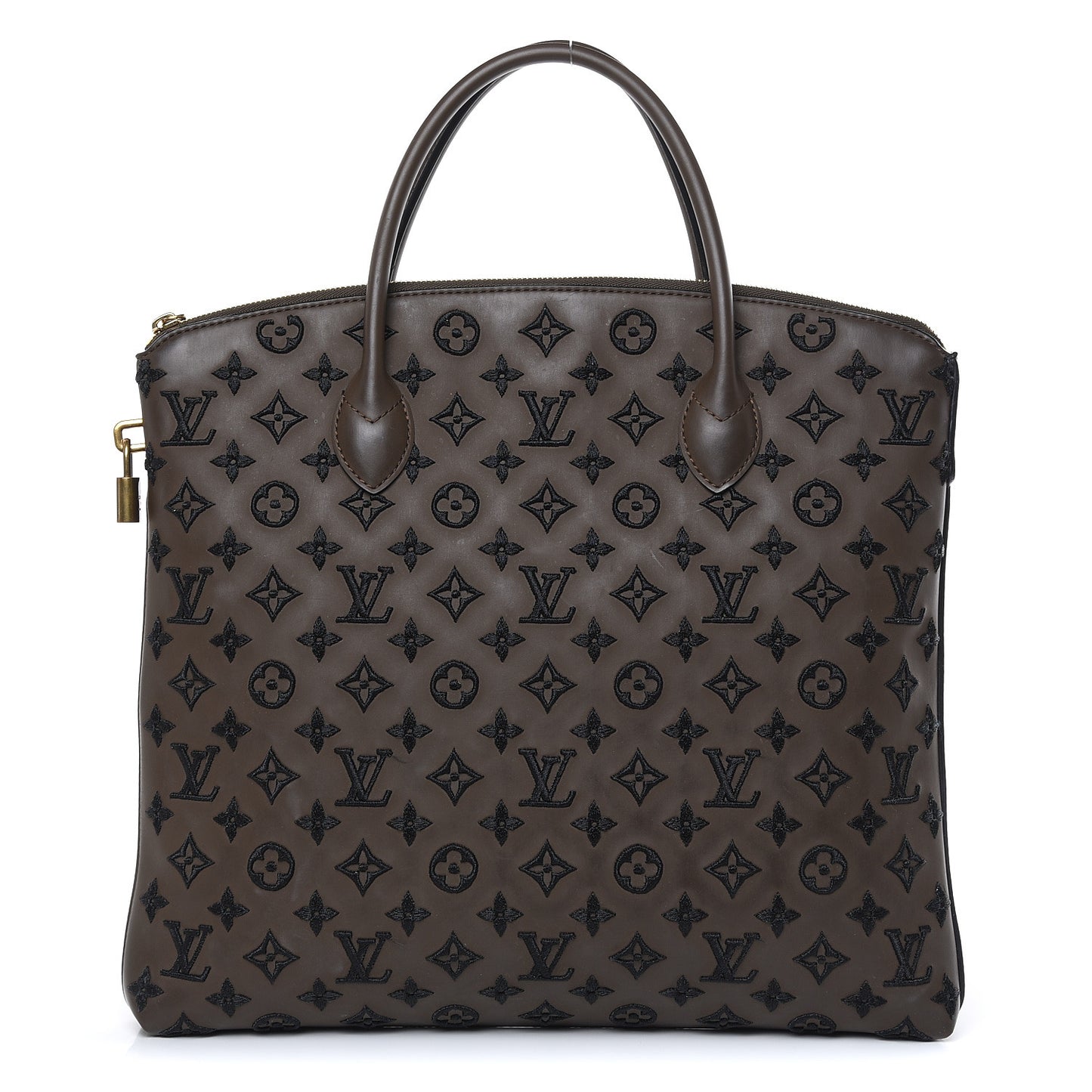 Monogram Addiction Vertical Lockit MM Brown