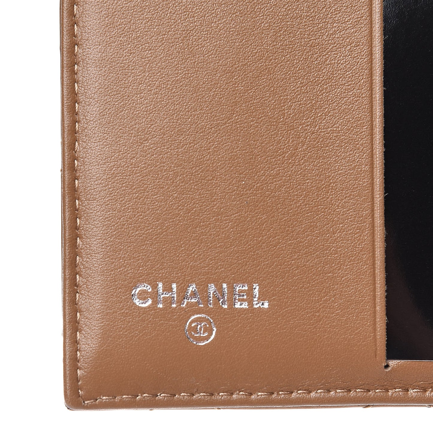 Metallic Patent Quilted Brilliant Compact Wallet Gold