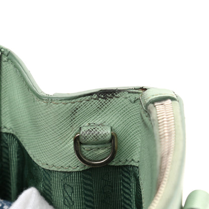Prada Saffiano Lux Small Galleria Double Zip Tote Acquamarina 22 of 25