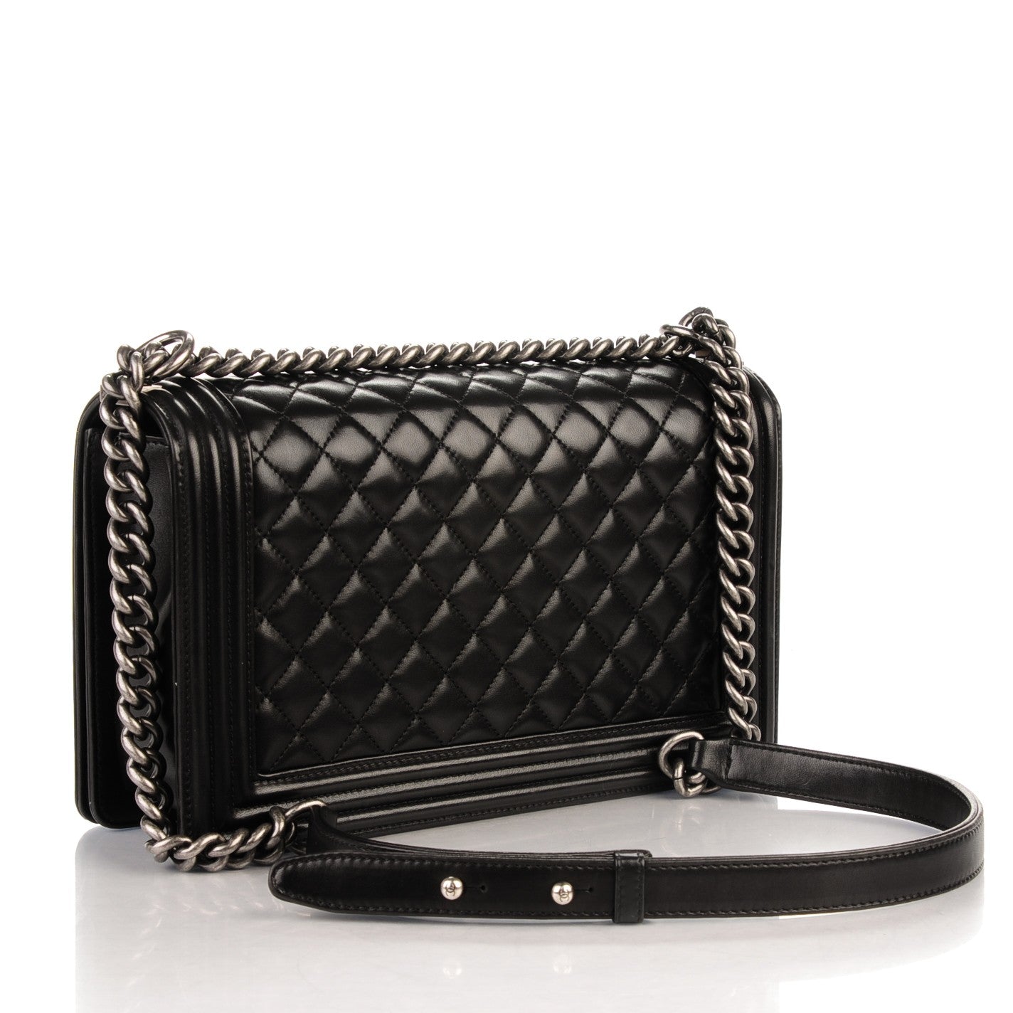 Chanel Lambskin Quilted New Medium Boy Flap Black 3 of 8