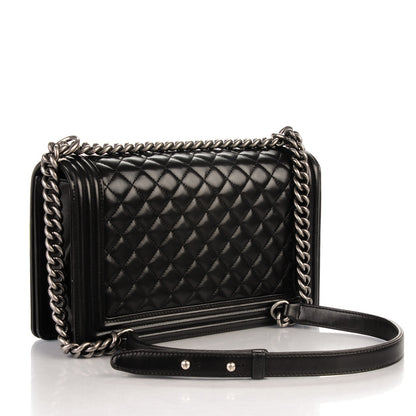 Chanel Lambskin Quilted New Medium Boy Flap Black 3 of 8