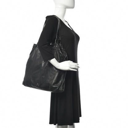 Burberry Calfskin Cinch Cord Shoulder Bag Black 2 of 9
