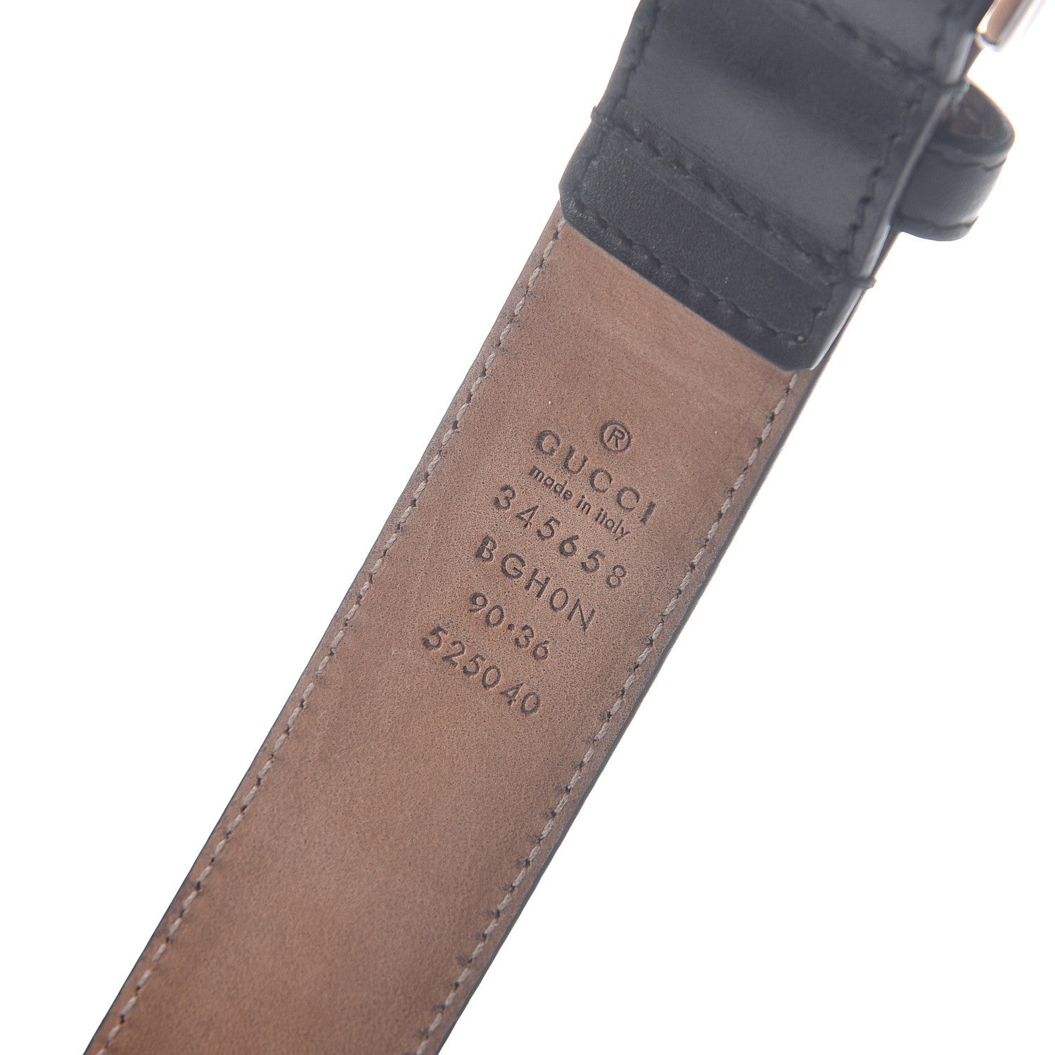 Gucci Calfskin Belt 90 36 Black 5 of 5
