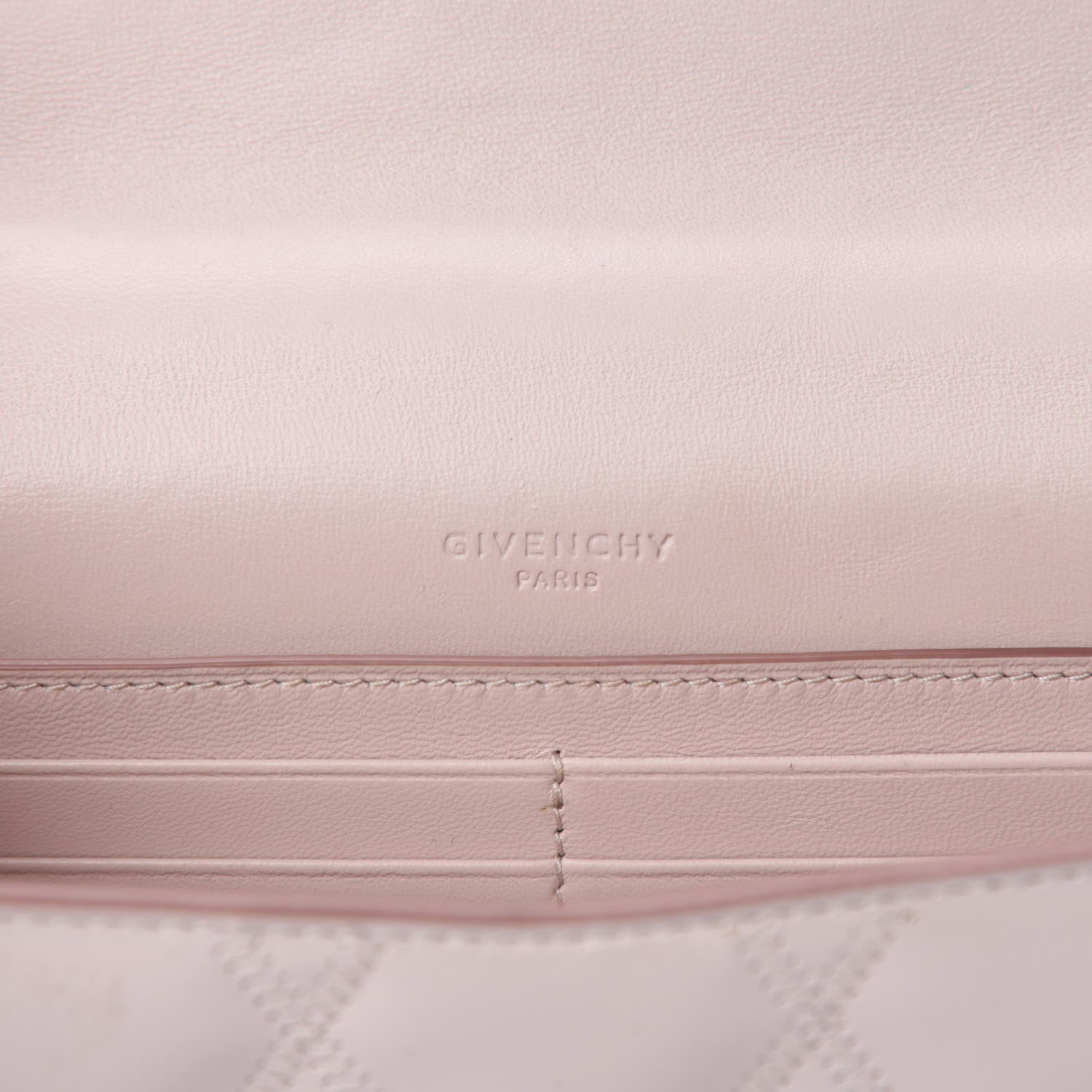 Givenchy Goatskin Quilted GV3 Strap Wallet Pale Pink 8 of 11
