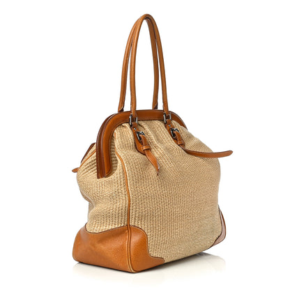 Prada Paglia Cinghiale Frame Bag Naturale Cuoio 2 of 18