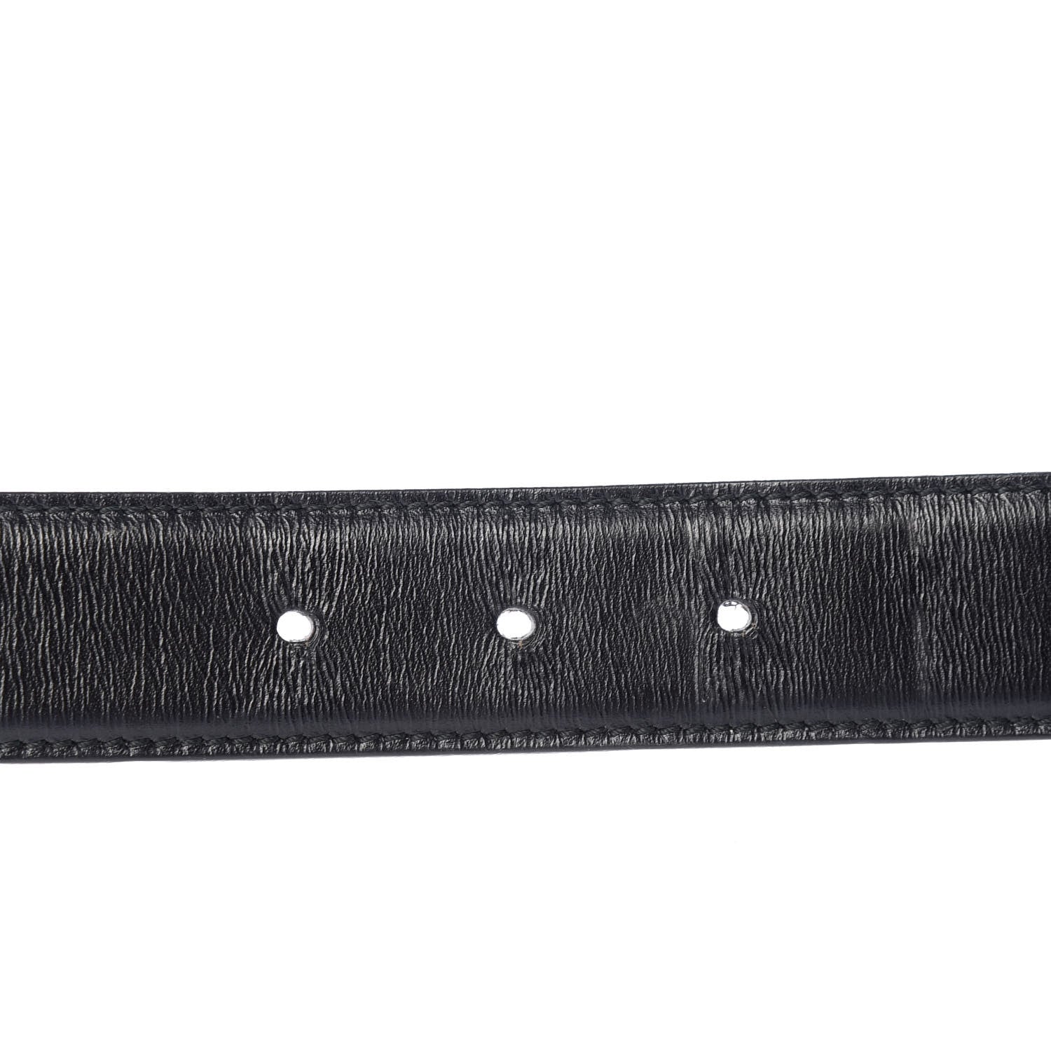 Gucci Calfskin Embossed Reversible Square G Buckle Belt 80 32 Black Brown 3 of 8