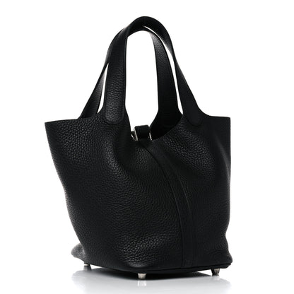 Hermes Taurillon Clemence Picotin Lock 18 PM Black 3 of 8