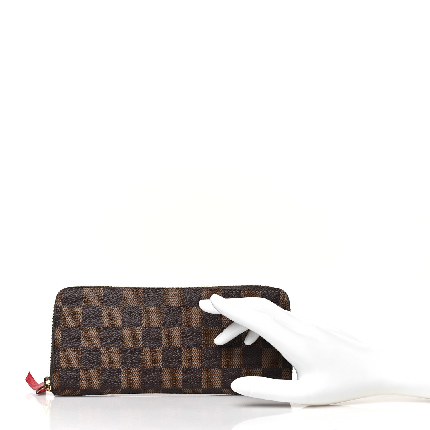 Louis Vuitton Damier Ebene Clemence Wallet Cherry 2 of 6