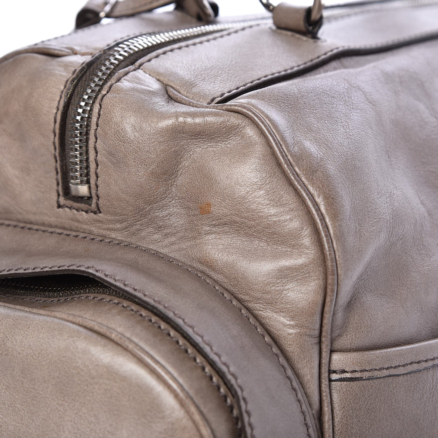 Calfskin Large Vanity Bowler Taupe
