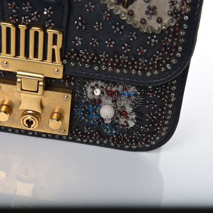 Christian Dior Calfskin Beaded Mini Dioraddict Flap Bag Black 12 of 13