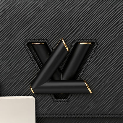 Louis Vuitton Epi Twist Shoulder Bag MM Matte Black Gold 7 of 10