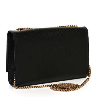 Saint Laurent Grain De Poudre Medium Classic Monogram Kate Satchel Black 3 of 10