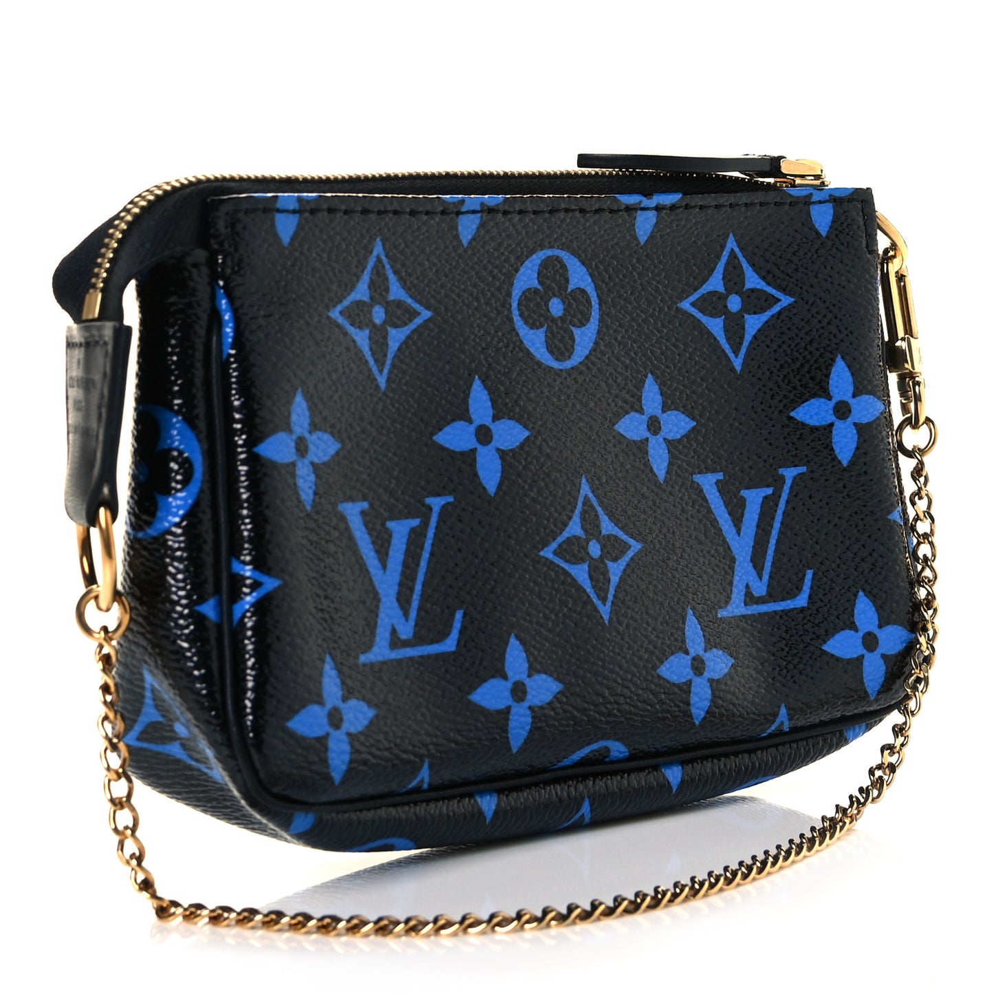 Colored Monogram Mini Pochette Accessories Blue Black
