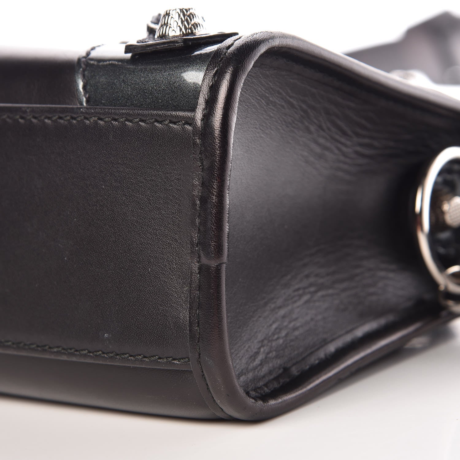 Balenciaga Smooth Calfskin Metallic Patent Giant 12 Silver Hardware Mini City Black Gris 9 of 13