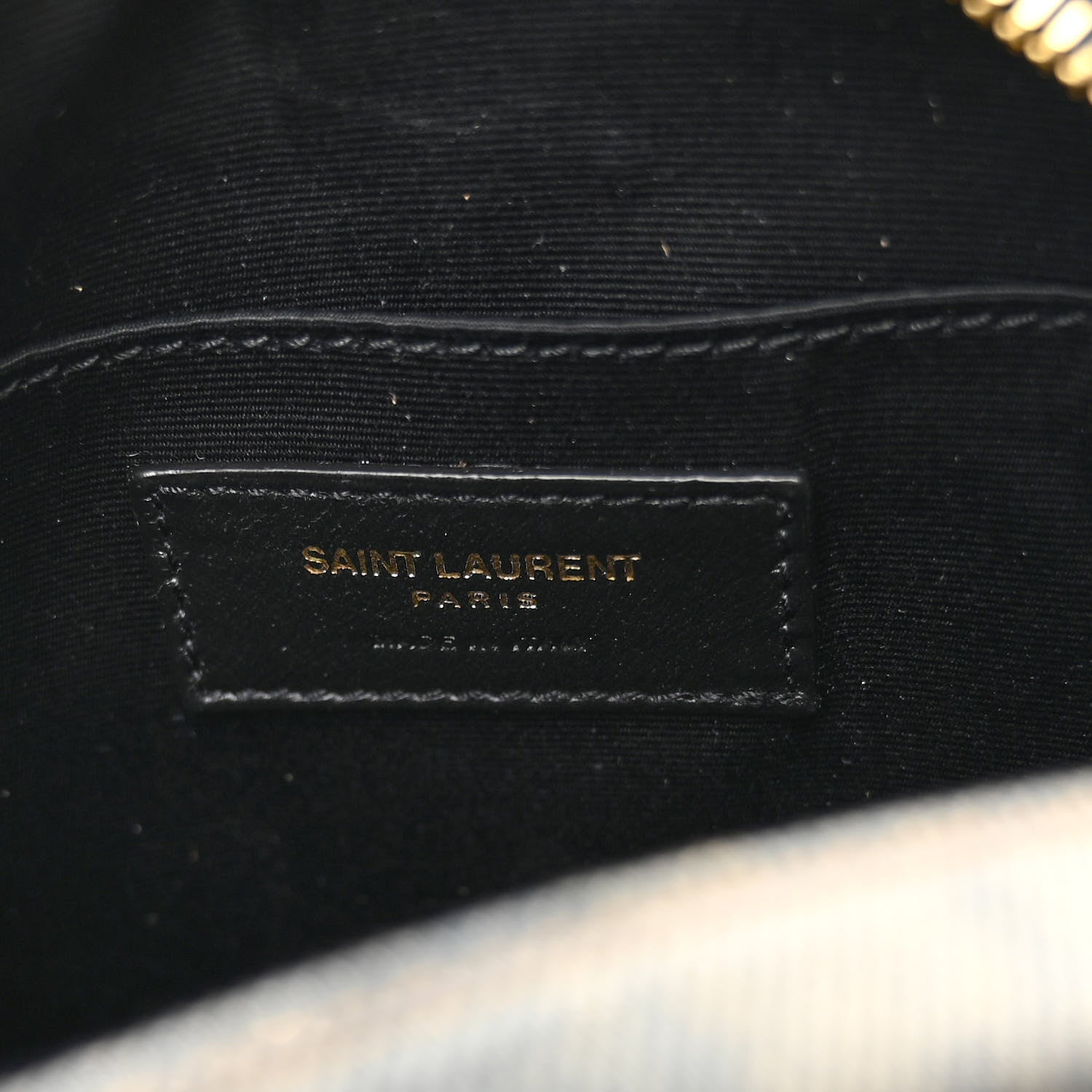 Saint Laurent Denim Quilted Monogram Round Crossbody Bag Rodeo Blue 6 of 10