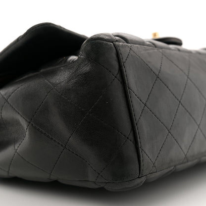 Chanel Lambskin Quilted Maxi Double Flap Black 9 of 14