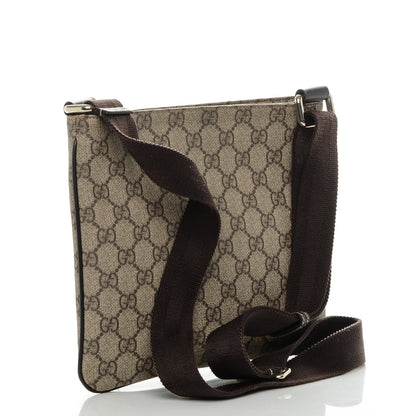 Gucci GG Supreme Monogram Small Flat Messenger Bag Dark Brown 3 of 6