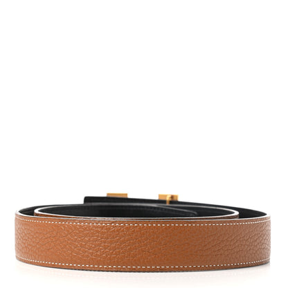 Hermes Swift Togo 32mm H Belt 95 Black Gold 2 of 7