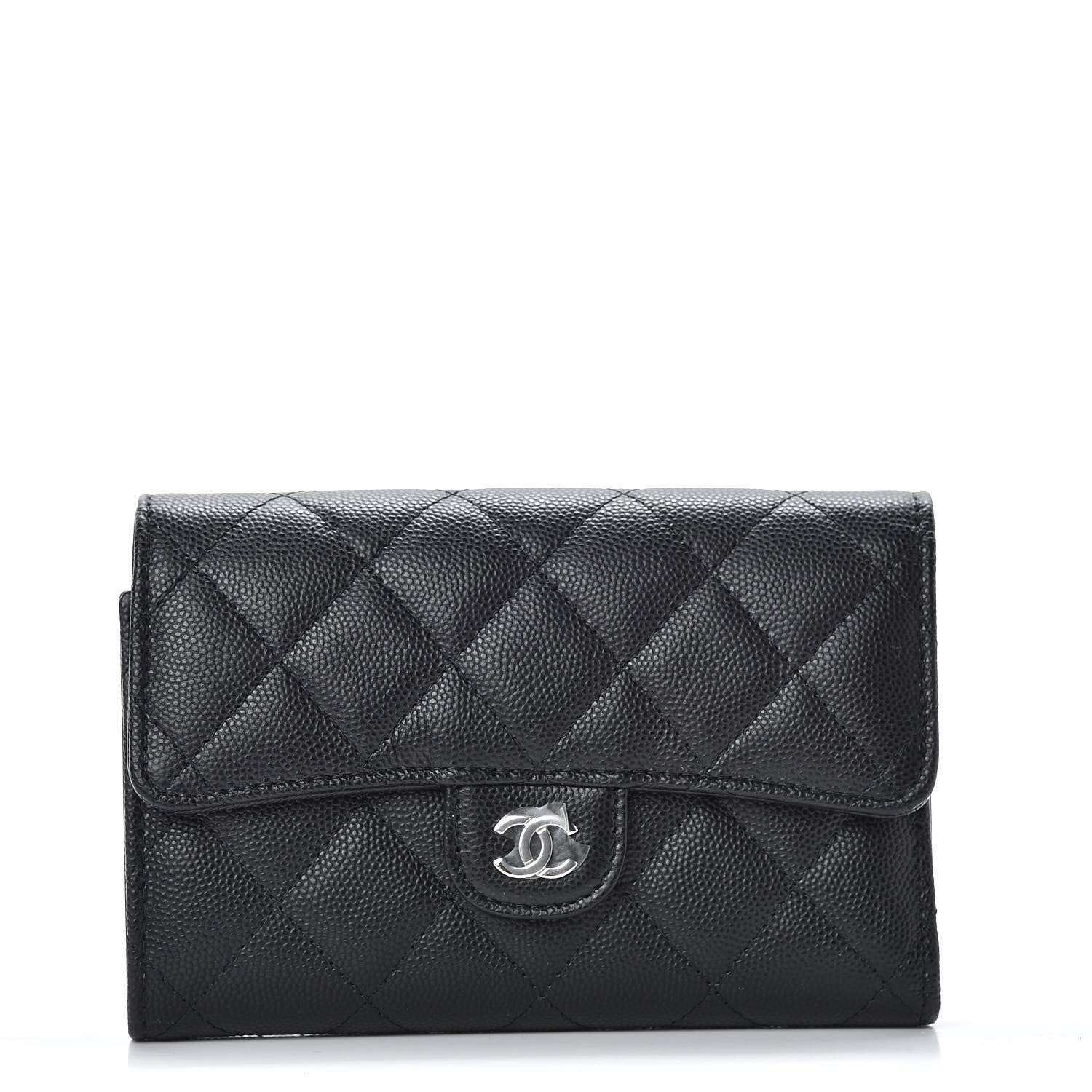 Chanel Caviar Quilted Medium Flap Wallet Black 1 of 10