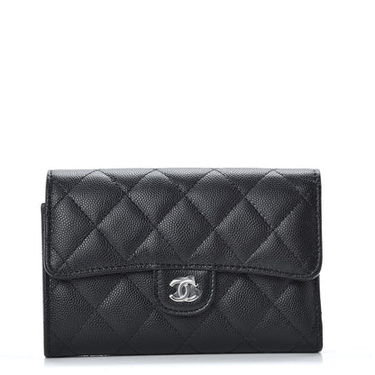Chanel Caviar Quilted Medium Flap Wallet Black 1 of 10