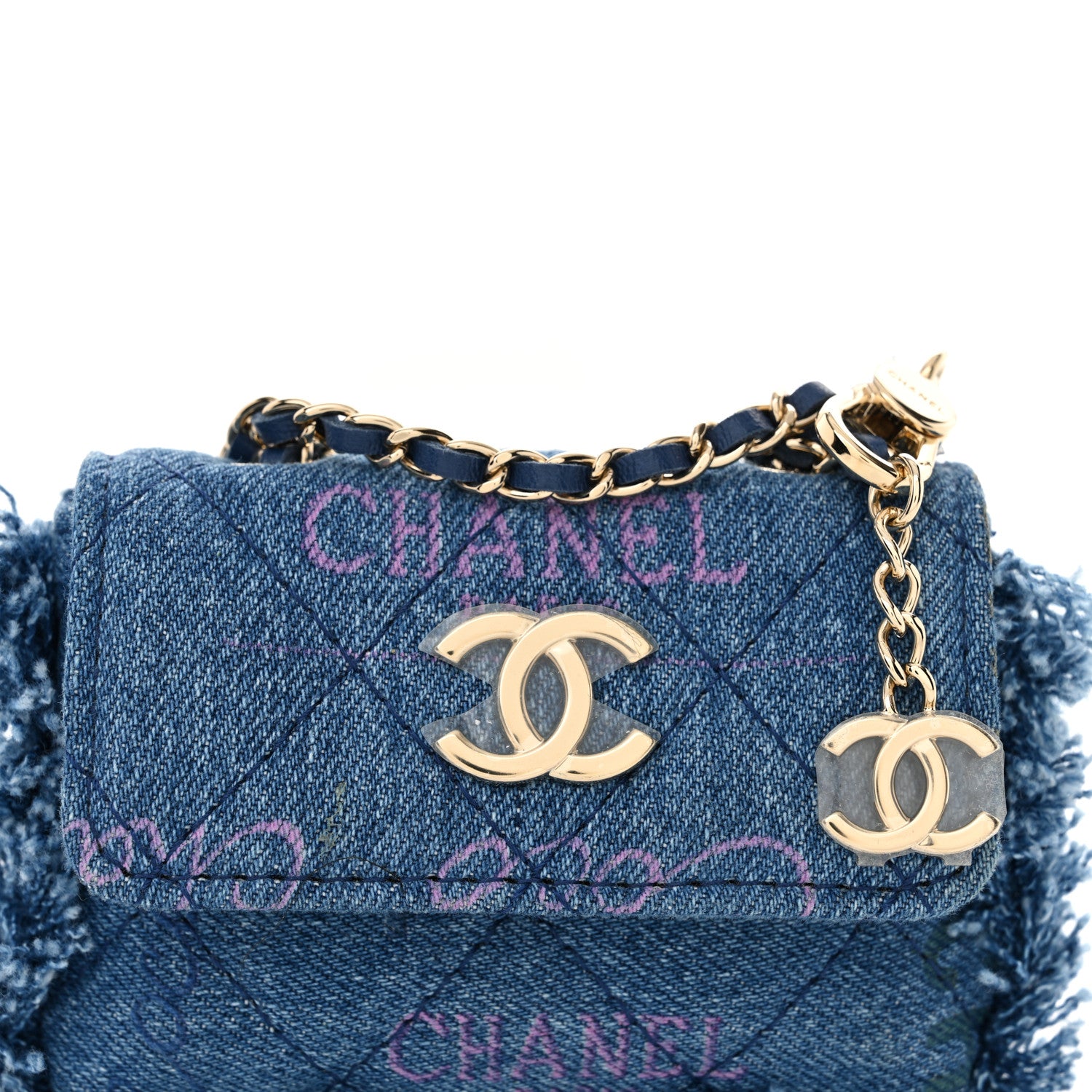 Chanel Denim Quilted Denim Mood Belt Bag Blue Multicolor 8 of 11