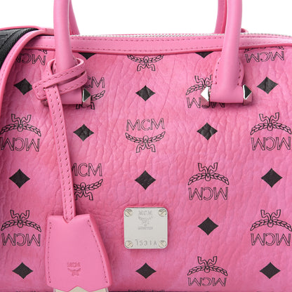 MCM Visetos Essential Boston Bag Pink 10 of 10