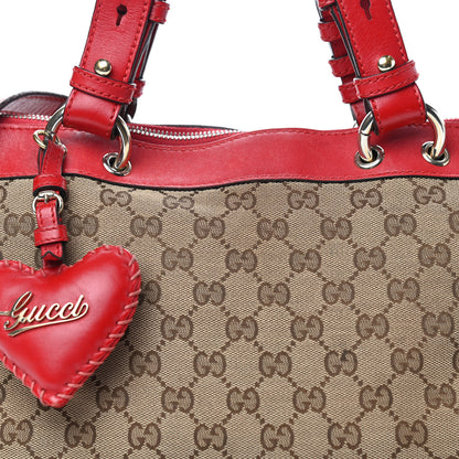 Gucci Monogram Valentine Tote Red 13 of 13